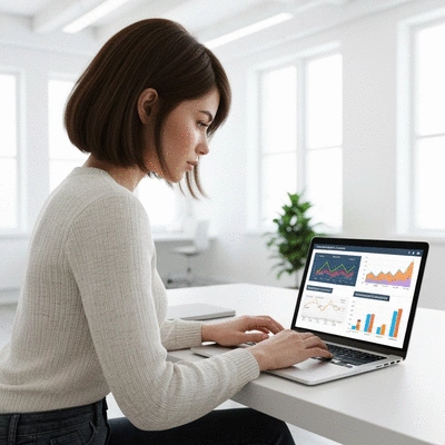 Person comparing different mortgage lender options on a laptop